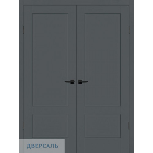 Двустворчатая дверь ПСЦ-44 графит ПГ