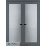 Двустворчатая дверь ПСЦ-55 графит ст. Moru Optiwhite
