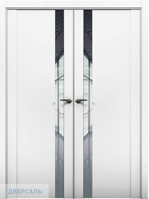 Двустворчатая дверь Соbalt 7 аляска стекло matelac silver grey