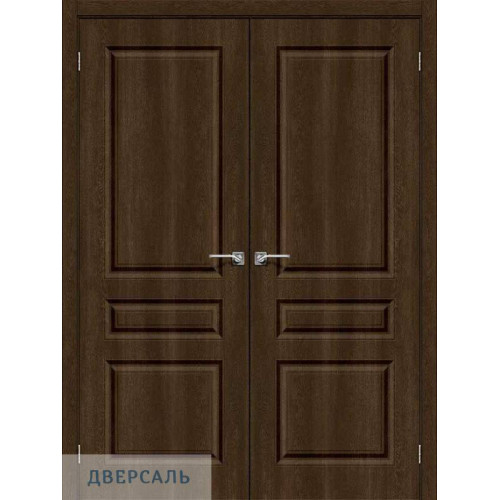 Двустворчатая дверь Скинни-14 dark barnwood
