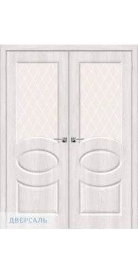 Двустворчатая дверь Скинни-21 casablanca/white crystal