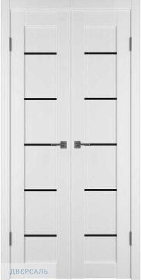 Узкая распашная дверь Emalex 27 black gloss