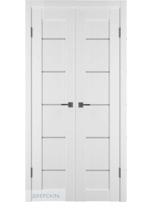 Узкая распашная дверь Emalex 27 white cloud