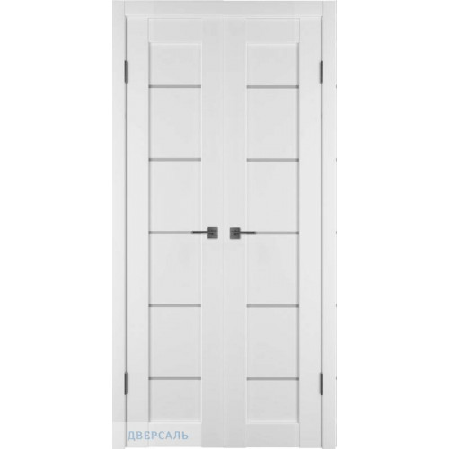 Узкая распашная дверь Emalex 27 white cloud