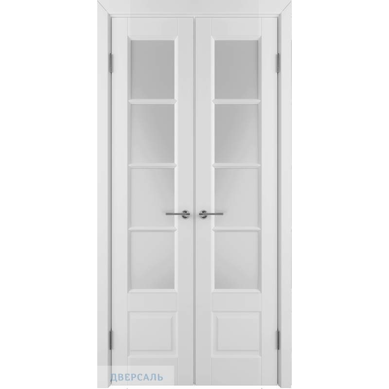 Узкая распашная дверь ГЛАНТА Ett (87) белая эмаль ПO
