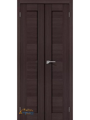 Узкая распашная дверь Браво-21 wenge melinga