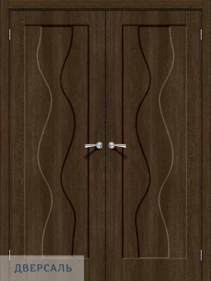 Двустворчатая дверь Вираж-1 dark barnwood