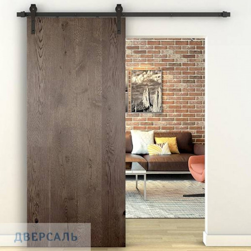 Амбарная дверь Legno 1 ПДГ, галифакс табак