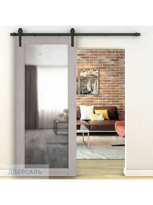 Амбарная дверь X-32 Stone Oak зеркало