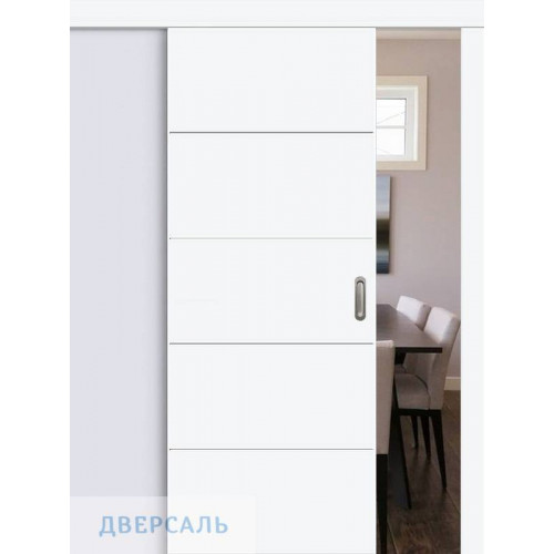Раздвижная дверь Граффити-2.Д.П white silk