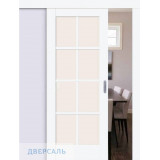 Раздвижная дверь Прима-11.1 white silk ст. magic fog