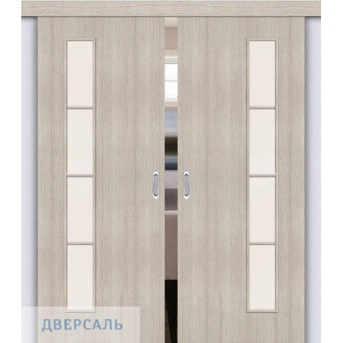 Двойная раздвижная дверь Тренд-4 cappuccino veralinga/magic fog