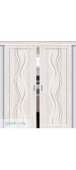 Двойная раздвижная дверь Вираж-2 casablanca/art glass