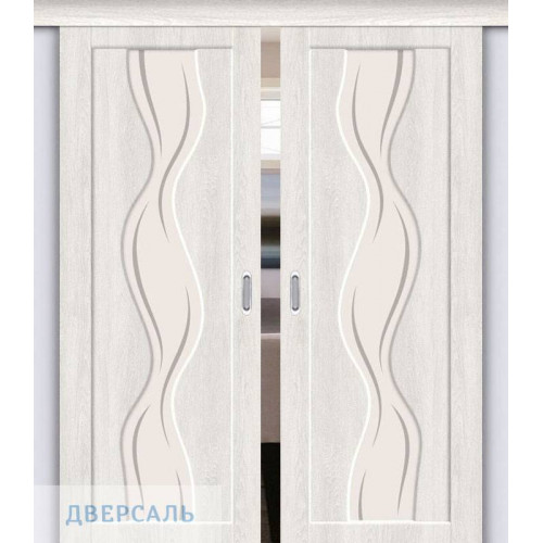 Двойная раздвижная дверь Вираж-2 casablanca/art glass