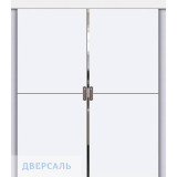 Двойная раздвижная дверь Браво-0.21 П white silk