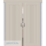 Двойная раздвижная дверь Браво-40 cream silk