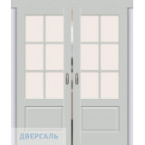 Двойная раздвижная дверь Прима-13.0.1 grey silk ст. magic fog