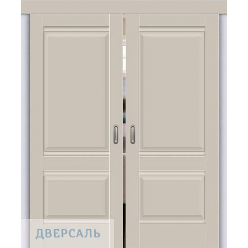 Двойная раздвижная дверь Прима-2 cream silk