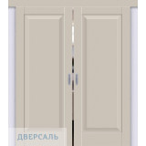 Двойная раздвижная дверь Прима-20 cream silk