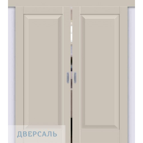 Двойная раздвижная дверь Прима-20 cream silk