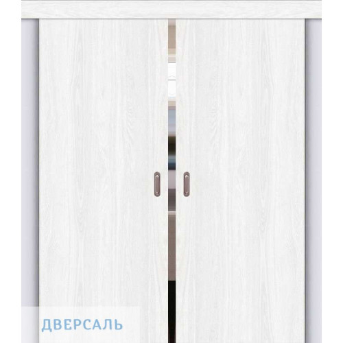 Двойная раздвижная дверь Браво-0 white dreamline