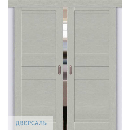 Двойная раздвижная дверь Браво-21 grey wood