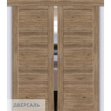 Двойная раздвижная дверь Браво-21 original oak