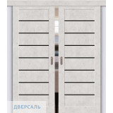 Двойная раздвижная дверь Браво-22 look art/black shine