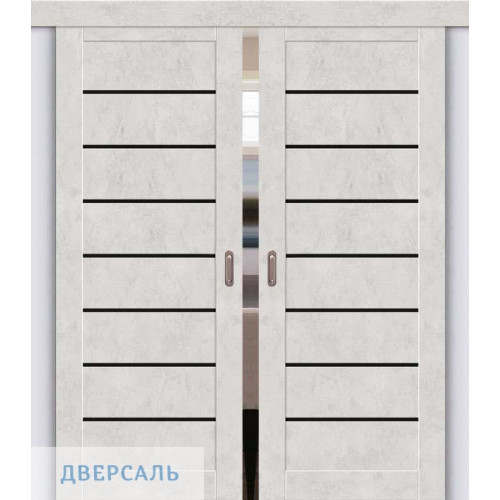 Двойная раздвижная дверь Браво-22 look art/black shine