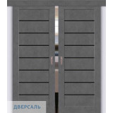 Двойная раздвижная дверь Браво-22 slate art/black shine