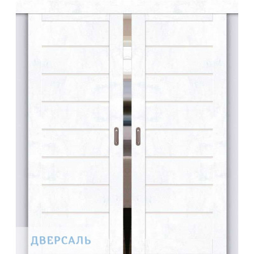 Двойная раздвижная дверь Браво-22 snow art/magic fog