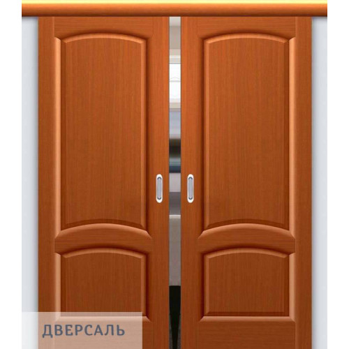 Двойная раздвижная дверь ЛАУРА тёмный анегри ПГ