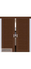 Двойная раздвижная дверь Легно-21 brown oak