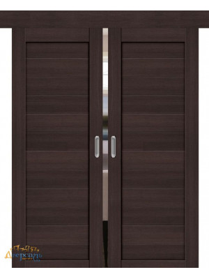 Двойная раздвижная дверь Браво-21 wenge melinga