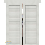 Двойная раздвижная дверь Браво-22 bianco melinga
