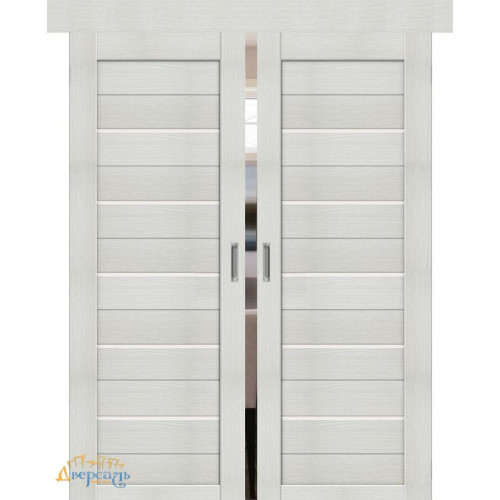 Двойная раздвижная дверь Браво-22 bianco melinga
