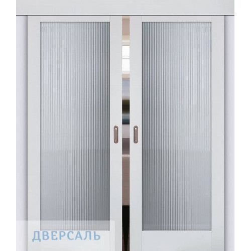Двойная раздвижная дверь ПСЦ-55 агат ст. Moru Optiwhite