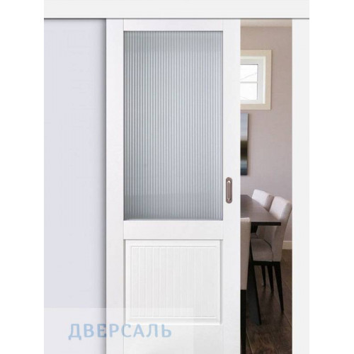 Раздвижная дверь ПСЦ-57 белый ст. Moru Optiwhite