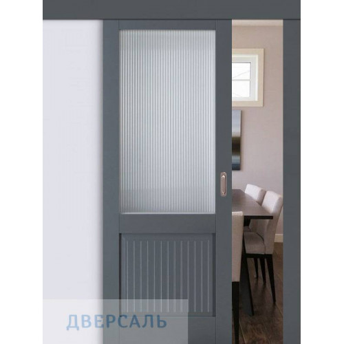Раздвижная дверь ПСЦ-57 графит ст. Moru Optiwhite