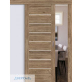 Раздвижная дверь Браво-22 original oak/magic fog