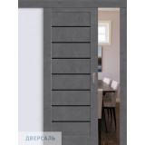 Раздвижная дверь Браво-22 slate art/black shine