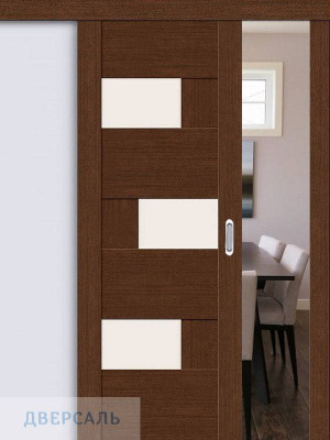 Раздвижная дверь ЛЕГНО-39 brown oak ПO