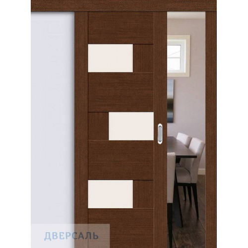Раздвижная дверь ЛЕГНО-39 brown oak ПO