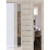 Раздвижная дверь Браво-27 cappuccino melinga/mirox grey