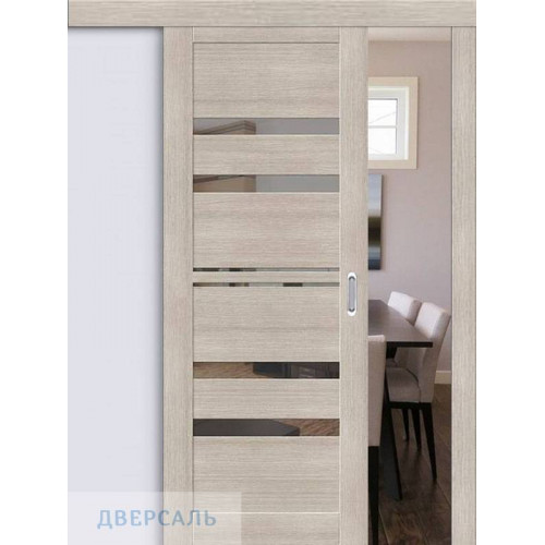 Раздвижная дверь Браво-30 cappuccino melinga/mirox grey