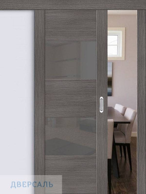 Раздвижная дверь Vetro VG2 grey veralinga/smoke