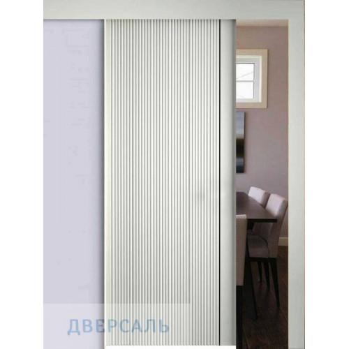Раздвижная дверь Line 1 ПГ, эмаль белая RAL 9003