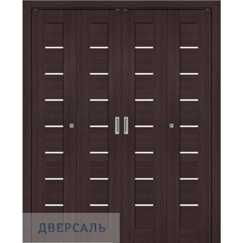 Двойная cкладная дверь Браво 22 wenge melinga