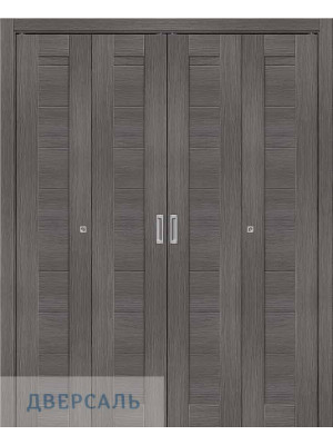 Двойная складная дверь Браво 21 grey melinga