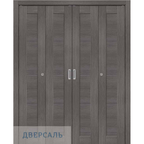 Двойная складная дверь Браво 21 grey melinga